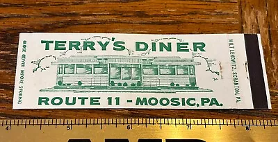 Vintage Moosic PA Full Length Advertising Matchbook Terry’s DINER • $13.49