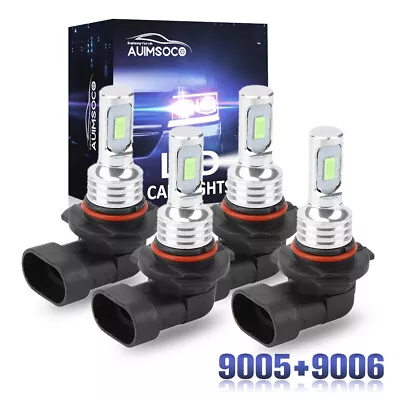 9005 9006 LED Headlight Conversion Kit HB3 HB4 High Lo Beam Ice Blue 8000K Lamps • $29.99