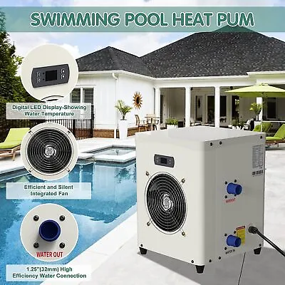 Mini Swimming Pool Heat Pump For Above-Ground Pools Electric Pool Heater 110V • $528.99