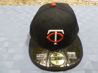 New Era 59Fifty Minnesota Twins MLB Fitted Hat 7 1/4 COOLERA Fabric NEW Blue • $15