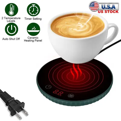 Electric Coffee Cup Warmer 2 Temperature Tea Beverage Mug Warmer Auto Shut Off • $19.94