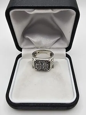 925 Silver Maltese Cross Ring Size R 1/2 • $36.06