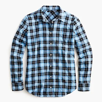 J.CREW NWT $78 Classic Fit Boy Shirt Top In Crinkle Herringbone Plaid Size 2 • $34.99