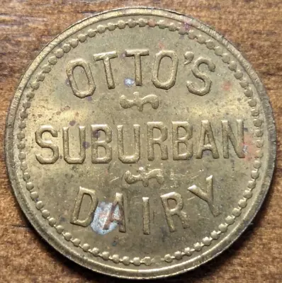 Emsworth Pennsylvania PA Otto's Suburban Dairy Quart Milk Bottle Off Wagon Token • $34.99