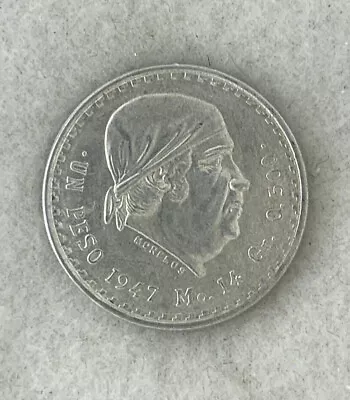 1947 - 1948 1 UN PESOS MEXICO .500 SILVER - Circulated • $8.54