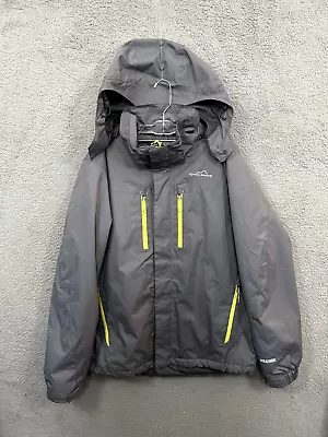 Eddie Bauer Jacket Men Large Gray Weather Edge Parka Waterproof Full Zip Outdoor • $38.88