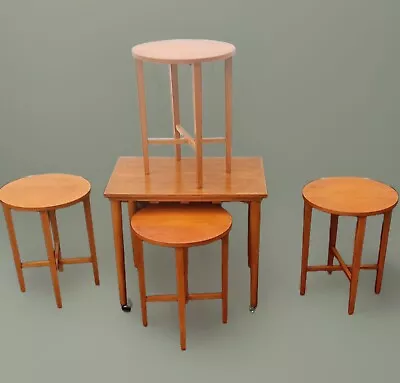 Mid-Century Danish Nesting Tables By Poul Hundevad For Novy Domov 1960s Set Of • £135