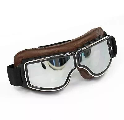 Vintage Pilot Motorcycle Racing Goggles Motocross ATV UTV Dirt Bike Eyewear AU • $14.33