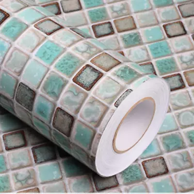 Mosaic Adhesive Wallpaper Thick Self-Adhesive Removable Peel Stick 11.8″ X 78.7″ • $15.46