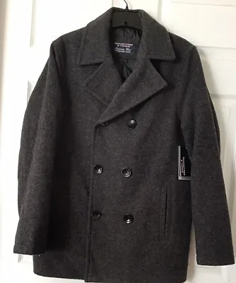 NWT Warm Roundtree & Yorke Wool Blend Mens Peacoat Sz S Retail's At $179 • $65