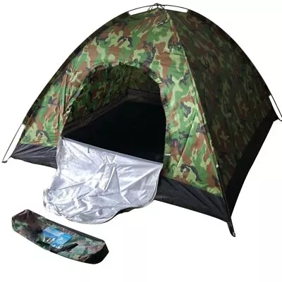 4 Person Camping Tent Folding UV Protection Waterproof Portable Outdoor Camo • $26.99