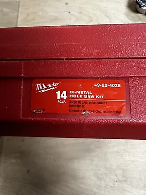 Milwaukee Hole Dozer  49-22-4026 Bi-Metal Hole Saw Kit 14pc Case Only • $9.99