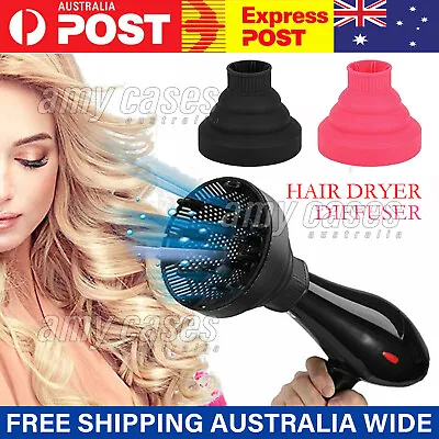 $11.68 • Buy Silicone  Hair Dryer Universal Travel Professional Salon Foldable Diffuser MEL