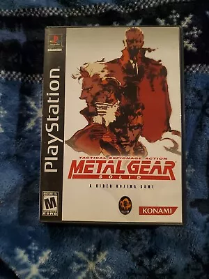 Metal Gear Solid Sony Playstation 1998 PS1  Long Box Essentials Set VG+++ • $47.99