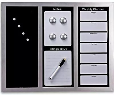 Magnetic Instant Organgniser Weekly Planner Memo Board Push Pins Magnets  • £7.99