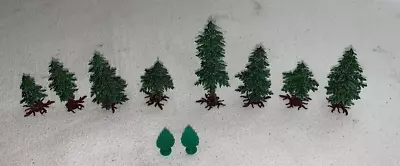 HO Scale 8 Pine Trees Model Trains (HO N Z Scale) USED • $4