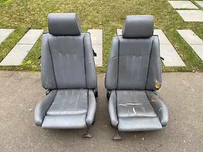 BMW E30 318is 325is Grey Leather Sport Seats Right And Left OEM Material • $899.99