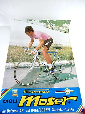 Francesco Moser Poster 19 X27  Vintage Bike Hour Record  GIS NOS  • $135