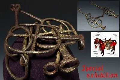 £145.68 • Buy Japan Antique Edo Gold Kutsuwa Horse Bits Battle Saddle Yoroi Samurai 武将 4142