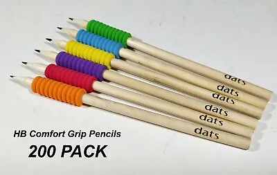 Bulk 200 Pack X HB Lead Pencils With Rubber Comfort Grips • $111.05