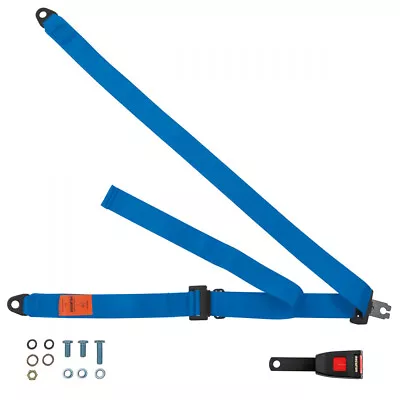 Front Static Seat Belt For Volvo 120 Series Station Wagon 1958-1970 Blue • $80.83