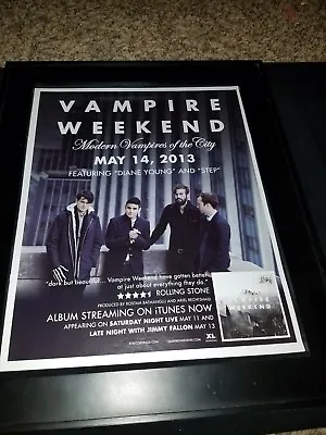 Vampire Weekend Modern Vampires Of The City Rare Original Promo Poster Ad Framed • $52.08