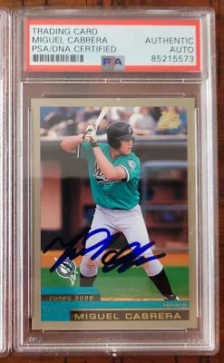 2000 Topps Signed Miguel Cabrera Rookie Auto Psa/dna • $250
