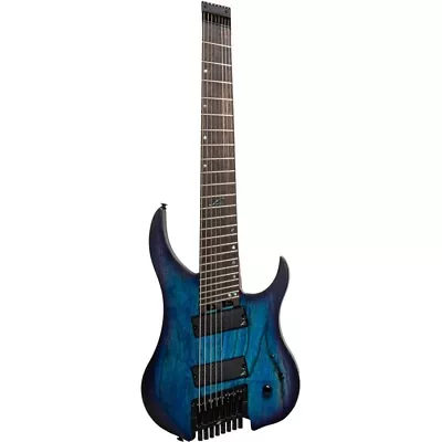 Legator Ghost G8FP 8-String Multi-Scale Headless Guitar Ebony Cali Cobalt Blue • $999.99