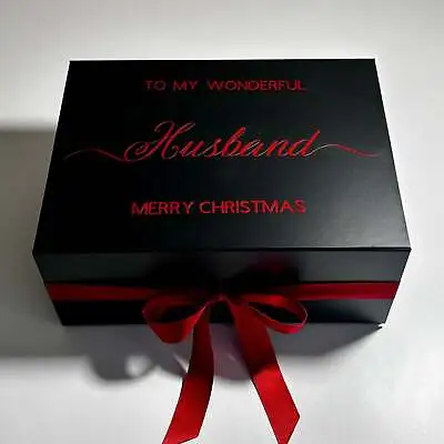 Personalised Gift Box Christmas Hamper Box Gift Box For Husband Wife • £19.95