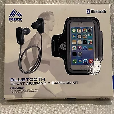 Wireless Earbuds & Universal Armband Sport Kit Black RBX Bluetooth • $11.86