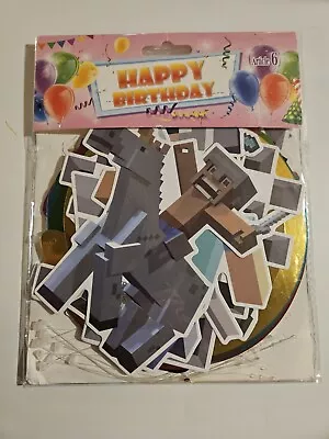 Minecraft Dangling Hanging Streamer Decorations For Birthday Parties! New • $9.95