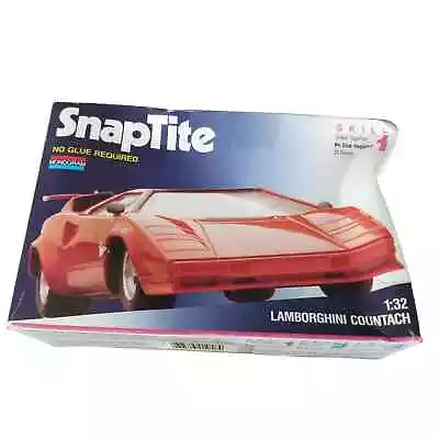 Vintage Monogram Snap-Tite Lamborghini Countach 1/32 Scale Model Kit 1058 • $14.74