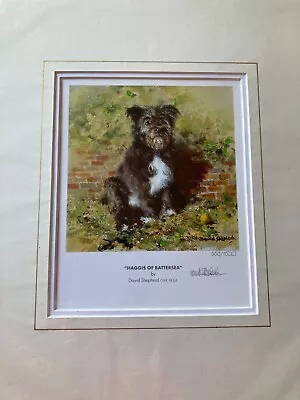 David Shepherd Mounted And Signed Print Haggis Of Battersea Dog (new) • £80