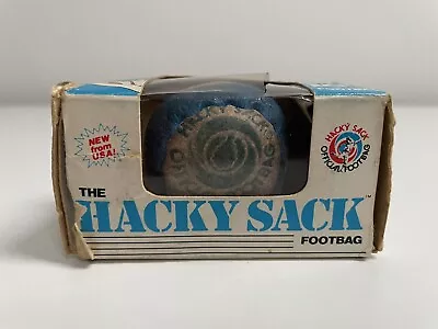 Hacky Sack Official Footbag 2 Panel Leather Blue. Original Box & Instructions. • £150