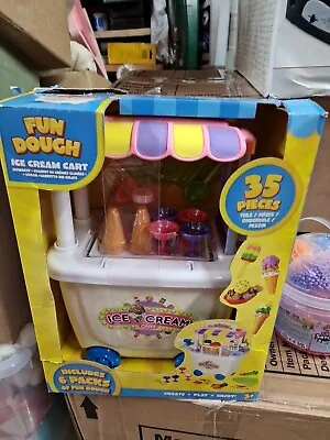 Ice Cream Cart Set Fun Dough Kids Toy Activity Dough Accessories Set Tatty Box • £18.99