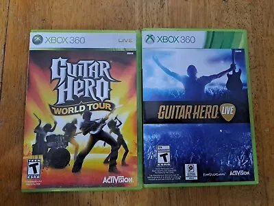 Guitar Hero Live & Guitar Hero World Tour Xbox 360 Game Bundle Lot Xbox Live • $19.95