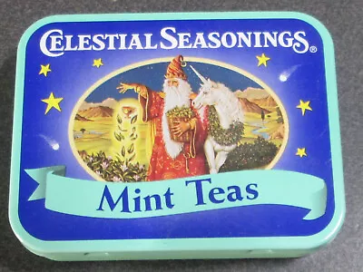 Celestial Seasonings Teas Advertising Tin Wizard Unicorn Mint Teas  Flavor Empty • $1.99