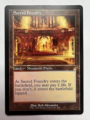 MTG Sacred Foundry (Retro Frame) Ravnica Remastered NM #2 • $2.25