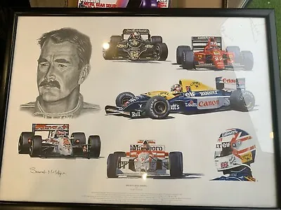 Nigel Mansell F1 Print Formula 1 Framed 23x18 Stuart McIntyre Limited  • £29.99