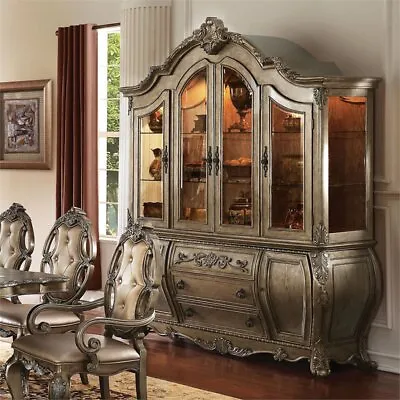 ACME Ragenardus China Cabinet In Vintage Oak • $2933.14