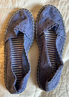 Merona Women’s Pale Blue Fabric Slip On  Espadrilles Size 9 • $5.23