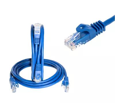 CAT5 Ethernet Patch Cable RJ-45 Internet Cord Blue 1.5FT -  20FT Multi-Pack LOT • $92.79