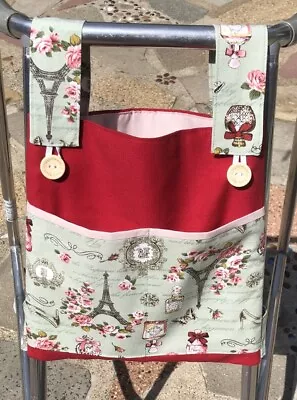 Bag For Walking Frame/zimmer Frame Strong Cotton Fabric 3 Pockets Paris/perfume • £13