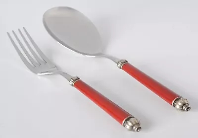 Bugatti For Vietri Medieval Stainless Steel Flatware Serving Fork Spoon Set Ital • $49.99