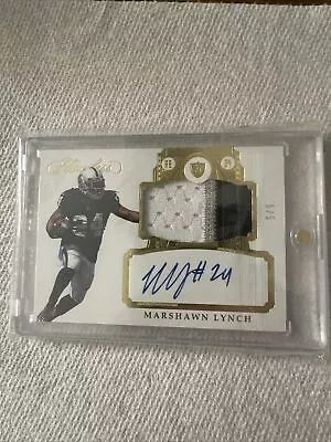 Marshawn Lynch 2017 Panini Flawless Gold Patch Auto 5/5 Oakland Raiders • $499.99