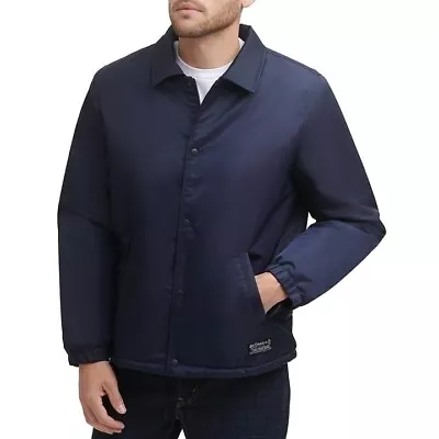 Levi's Men's Retro Coaches Jacket Sherpa Lined Navy Size Large • $49.99