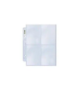 (25) Ultra Pro 2 1/2 X 3 1/2  4 Pocket Album Pages - For 2 Ring Mini Binders • $7.99