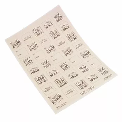 East Of India Wedding Sticker Sheet X2 A4 70 Labels Happily Ever After Tags • £1.99