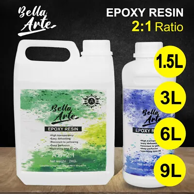 Epoxy Resin 2:1 Ratio Casting Super Clear AB Craft Coating Paste Liquid Art Kit • $73.90