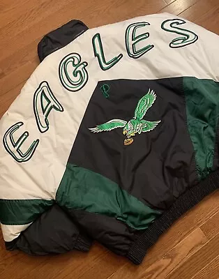 Vintage Pro Player Daniel Young Philadelphia Eagles NFL Jacket Kelly Green XL • $999